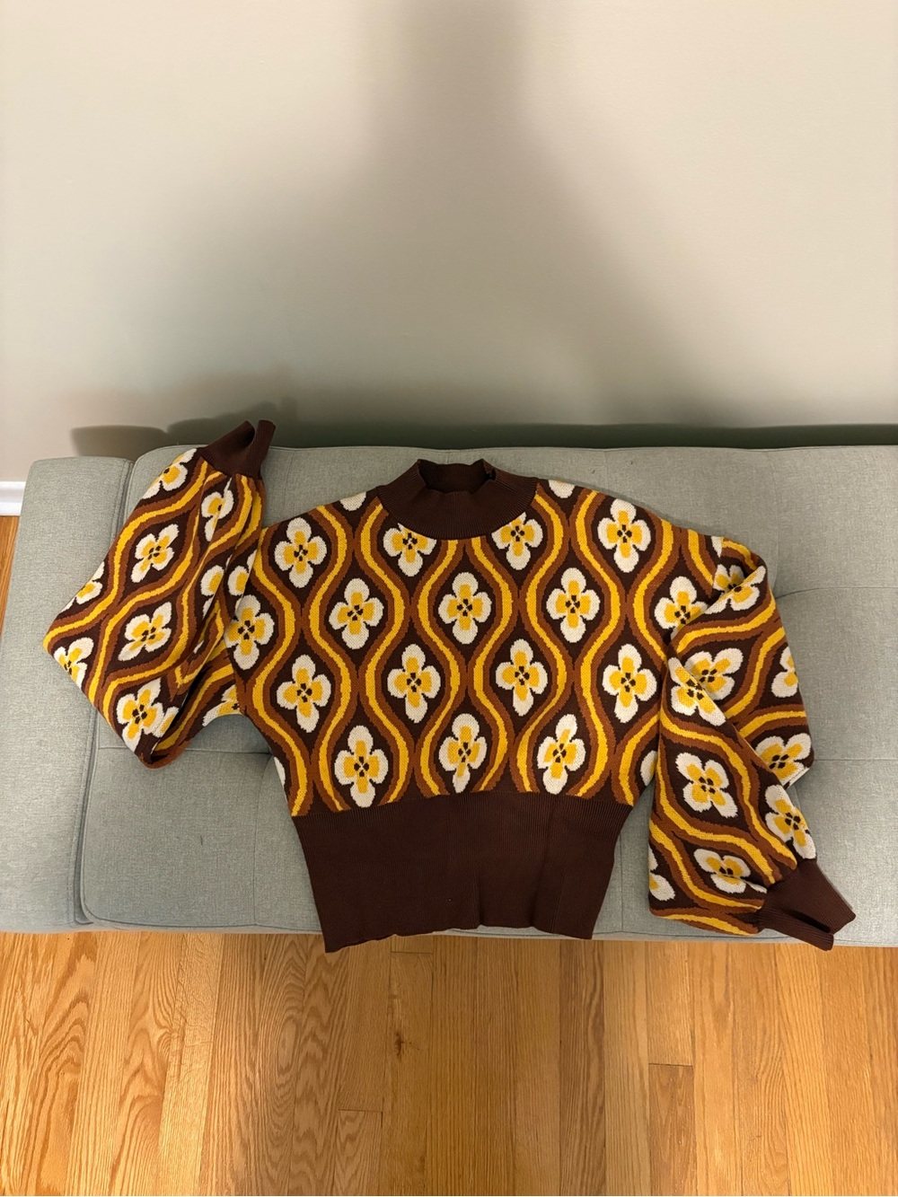 Cider flower 70s cropped sweater